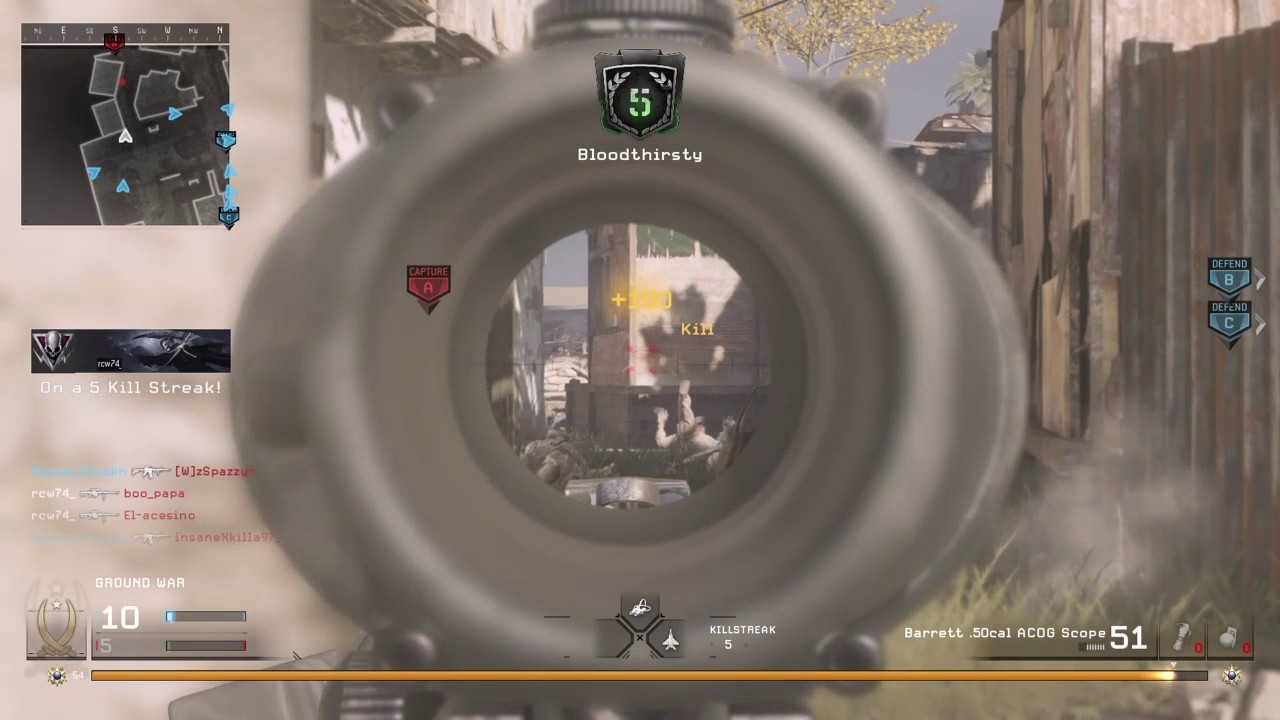 sniper montage (Cod 4 modern warfare)