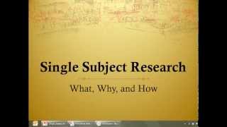 EPSY5601 - Week 02 - Single Subject Research