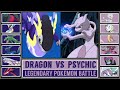 Legendary pokmon battle dragon vs psychic