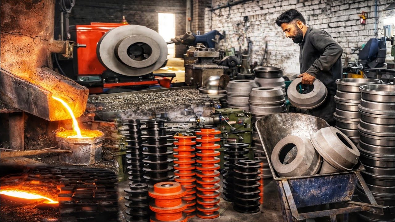 How Car Brake Discs Are Manufactured Inside Factory | Complete Disc ...