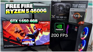 FREE FIRE NO RYZEN 5 4600G COM PLACA DE VIDEO! 200FPS