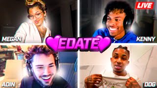 Adin Ross Invites Kenny To Go On A Edate w/ Overtime Megan ft, DDG, Kai Cenat & BLOU | *INTENSE*