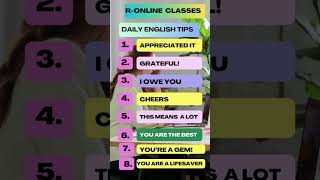 English Tips Words To Use Instead Of Thanks R-Online Classes