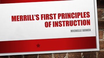 Merrills First Principles of Instruction