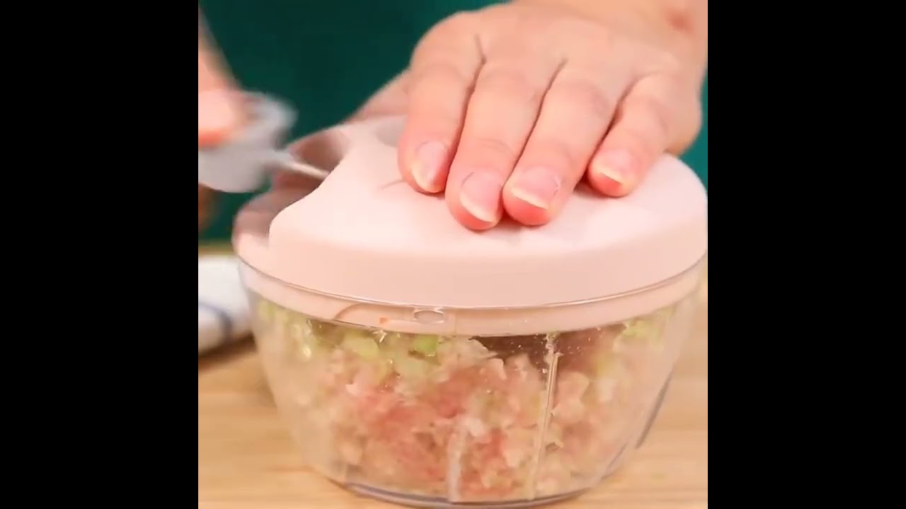 🔥🔥🔥Mini speedy Chopper Manual Hand Pull Speedy Chopper Garlic slicer 