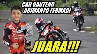 Bocah Imut Abimanyu Fermadi Juara!! Balap Bebek 150cc Khusus Pembalap Di Bawah 10 Tahun