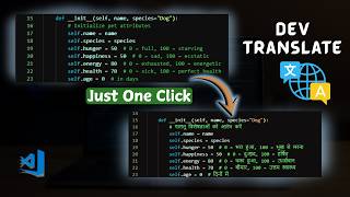 Dev Translate : A Comment Translator for VS Code