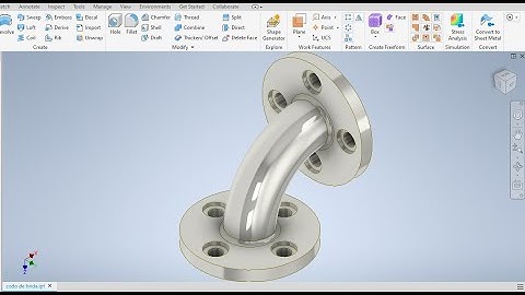 Tutorial Autodesk Inventor 2020 codo de brida