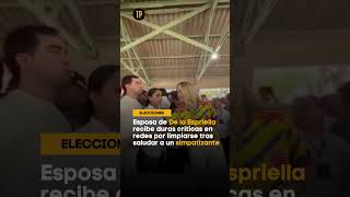De la Espriella's wife faces harsh social media backlash for wiping her hand after greeting a sup...
