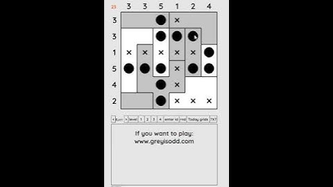 Grey is Odd - Today grids. Solution level 2 6X6 dated 04-28-2024 #logicpuzzles #logicgames  #games