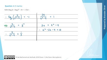 VCAA Mathematical Methods 2018 NH Exam 1 - Question 4
