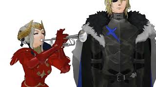 Edelgard and Dimitri trumpet meme MMD