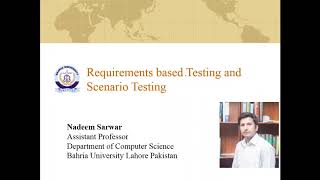Lecture 26 | Requirements based Testing and Scenario Testing | SPM | SE