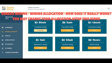 GENESIS MINING - MINING ALLOCATION - HOW DOES IT REALLY WORK?