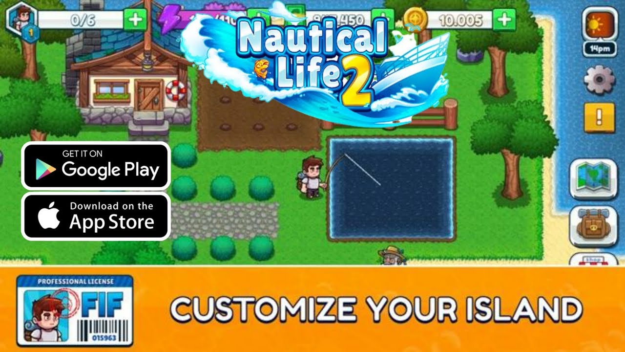 Nautical life 2 gameplay - fishing RPG offline/online 