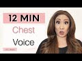 Chest voice vocal warm up for singing lower notes