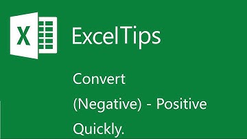 Convert negative numbers to positive numbers quickly in MS Excel
