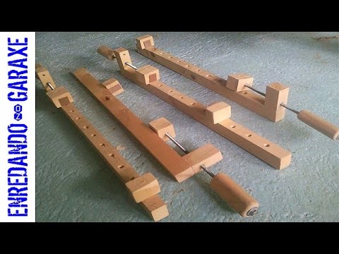how to make wooden bar clamps for woodworking - youtube
