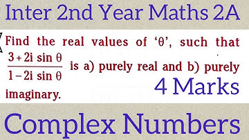 Inter 2nd Year Maths 2A||Complex Numbers@maths naresh eclass