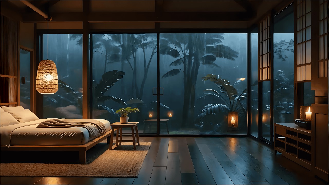 Soothing Piano with Gentle Rain After Midnight | Peaceful Music for Deep Sleep and Night Calm
