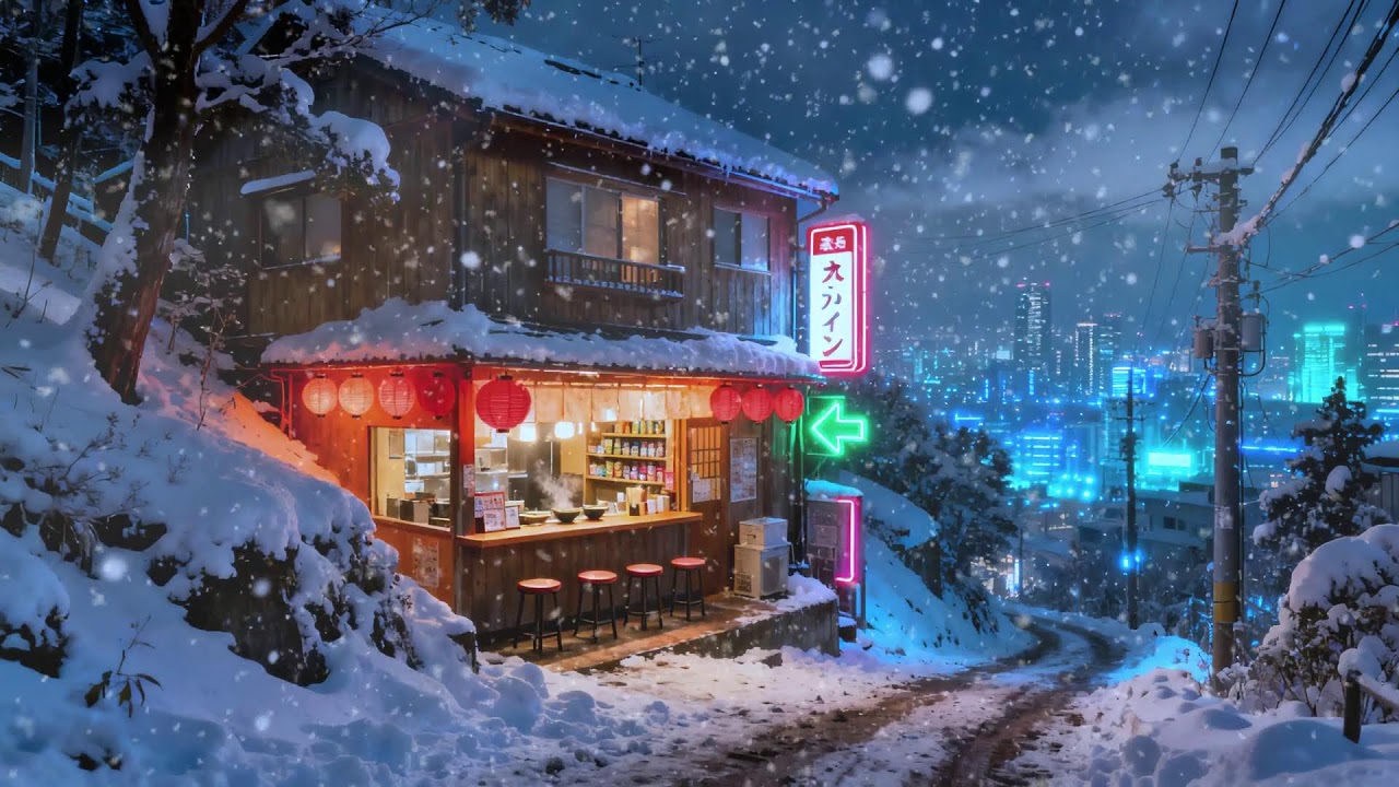 Tokyo Ramen & Coffee Night ☕🍜 | Chill Lofi Beats for Study & Relax