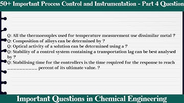 MCQ Questions Process Control and Instrumentation - Part 4 with Answers