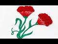 Hand Embroidery: Carnation Flower Embroidery Step by Step