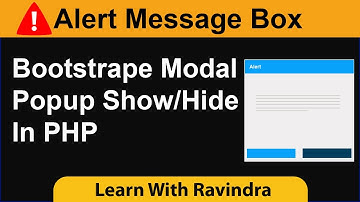Dynamic Sweet Alert Modal in PHP | How to show Bootstrap Modal Popup dynamically in PHP in Hindi