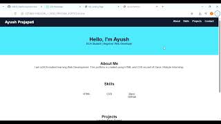 Oasis Infobyte Internship Level 1 | Landing Page, Portfolio & Temperature Converter| Ayush Prajapati