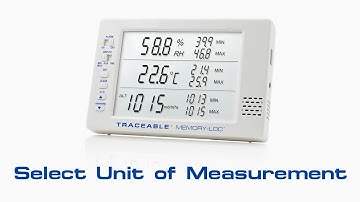 Memory-Loc Datalogging Traceable Barometer - Selecting Unit of Measurement Instructional Video