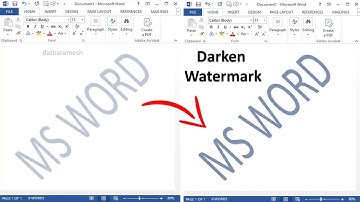 How to Darken Watermark In MS Word