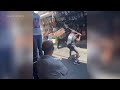 Savage brawl in LA's fashion district recorded