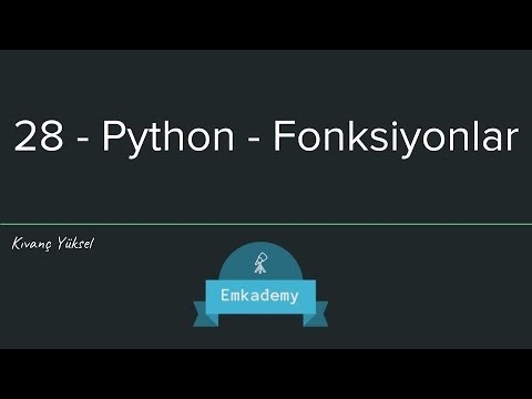 28 - Python Fonksiyonlar - YouTube