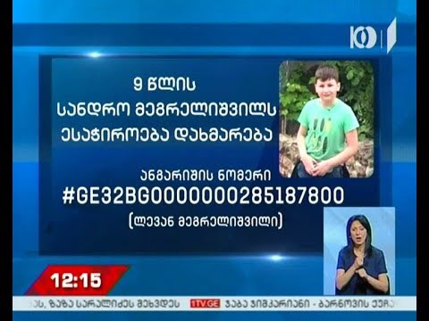 9 წლის სანდრო მეგრელიშვილს დახმარება ესაჭიროება