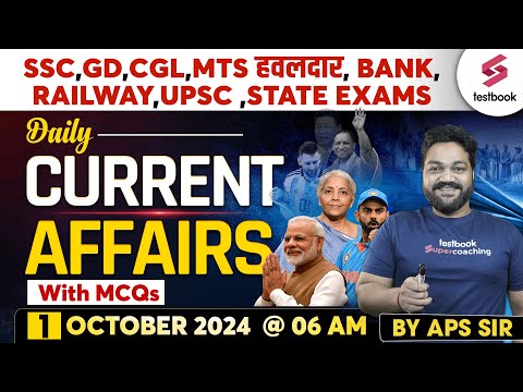 SSC Daily Current Affairs 2024 | 1 October 2024 Current Affairs Live | Current Affairs | APS Sir
