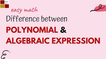 Algebraic Expression Vs Polynomial | Algebraic Expressions || Jayasree maths