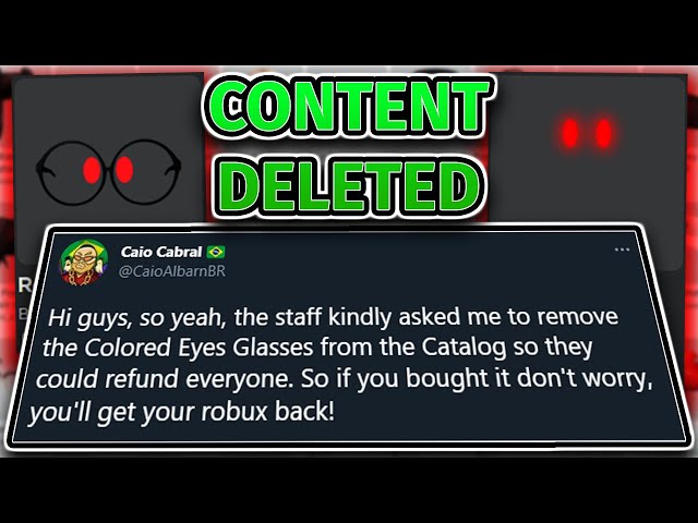 Roblox UGC Copies on X: Roblox moderation states that UGC items which are  archived or deleted are not eligible for a refund anymore. This simply  protects UGC uploaders who are $USD selling