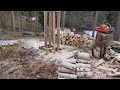 Firewood hobby at vacation polttopuuhommia lomallavaimennus jousi poikki