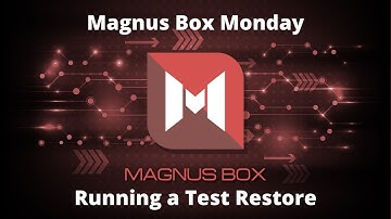 Running a test restore