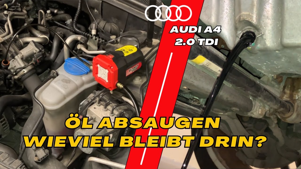 Audi A4 B8 Quattro Differential öl Wechseln Wie viel Öl bleibt nach dem Absaugen im Audi A4 B8 2.0 TDI? - YouTube