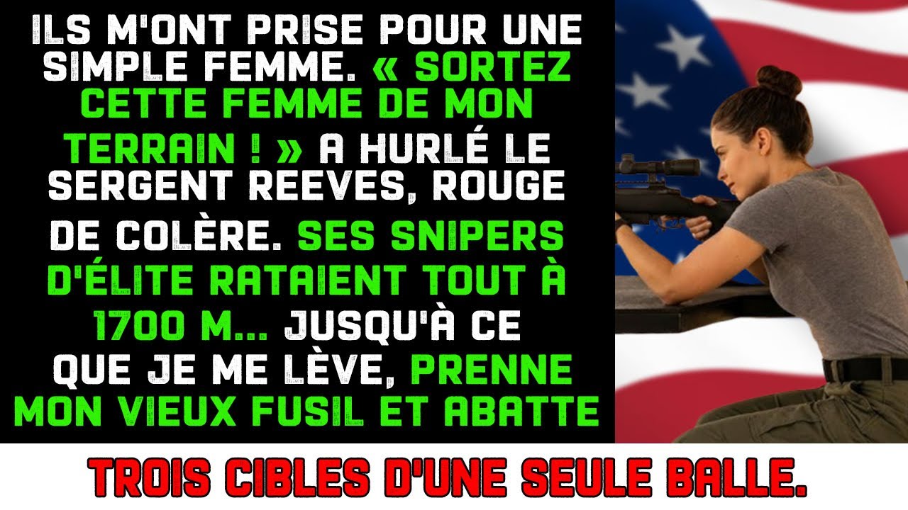 Ce matin-là, j'étais en train de tailler les rosiers près du champ de tir quand le sergent-chef m'a hurlé de dégager. « Sortez cette femme de ménage de mon champ de tir ! » J'ai souri, mais je...