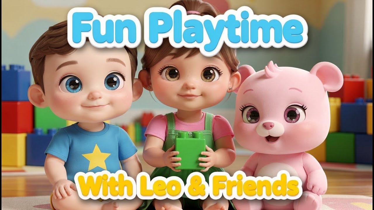 “Leo, Mia and Pinky’s Happy Playtime | Fun Cartoon Song for Kids”