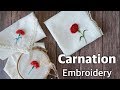 Carnation Flower Hand Embroidery (프랑스자수 카네이션 손수건 만들기)