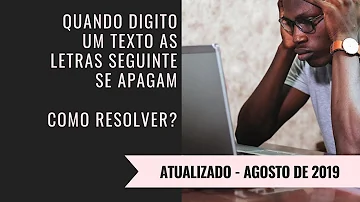 Como parar de comer as letras?