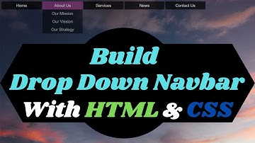 Create a Drop down Navbar with HTML and CSS (Urdu/Hindi)
