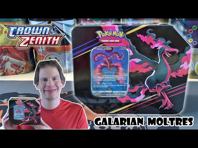 Pokémon Trading Card Games SAS12.5 Crown Zenith Galarian Moltres Tin 