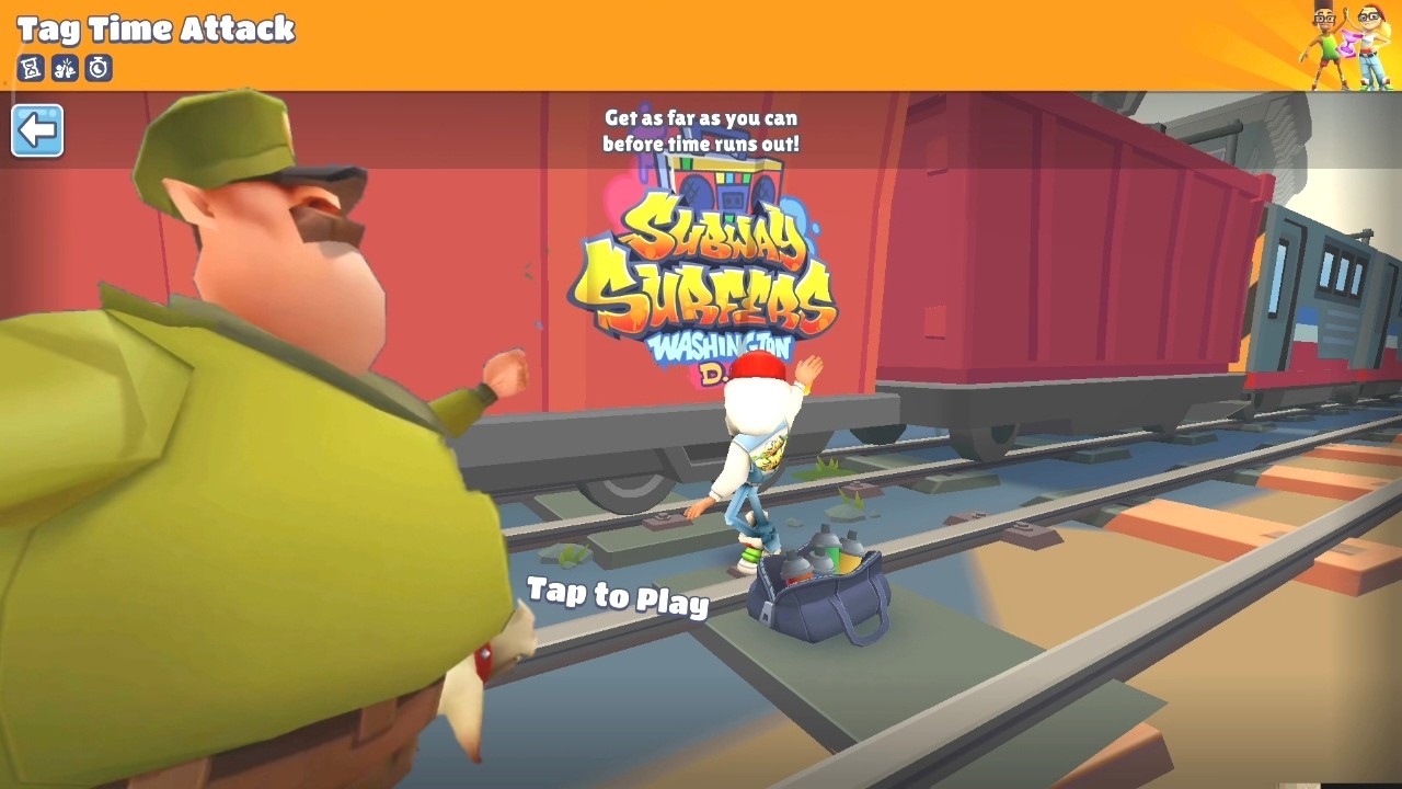 SUBWAY SURFERS WASHINGTON DC : TAG TIME ATTACK ( JAKE and KING)