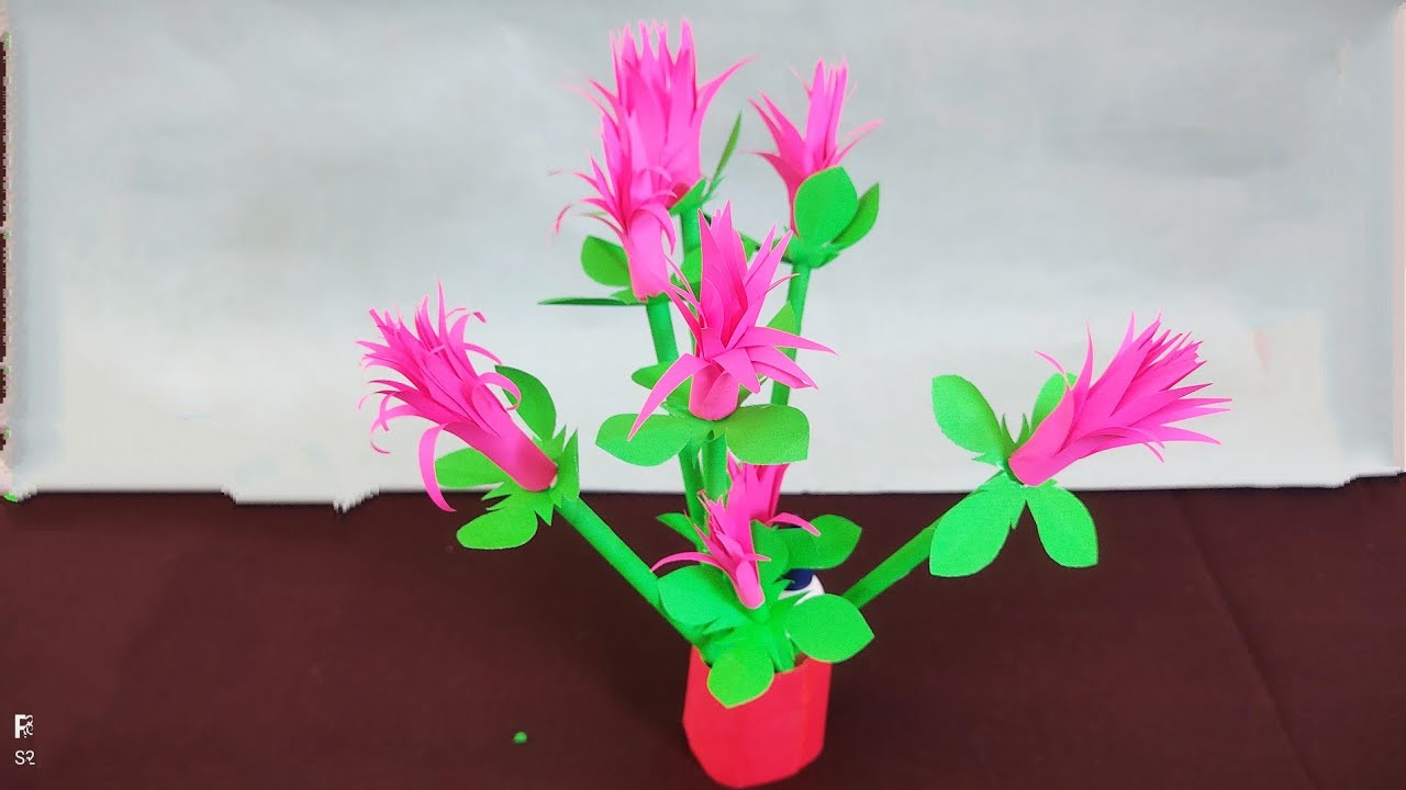 Diy paper craft Beautiful flowers Phool banana How to make