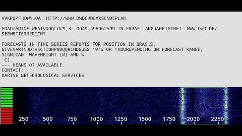 7646 kHz RTTY signal from Deutsche Wetterdienst received in Sofia, Bulgaria part I