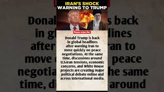 Trump’s Latest Warning to Iran Shocks the World 🌍🔥 #shorts #news #viral